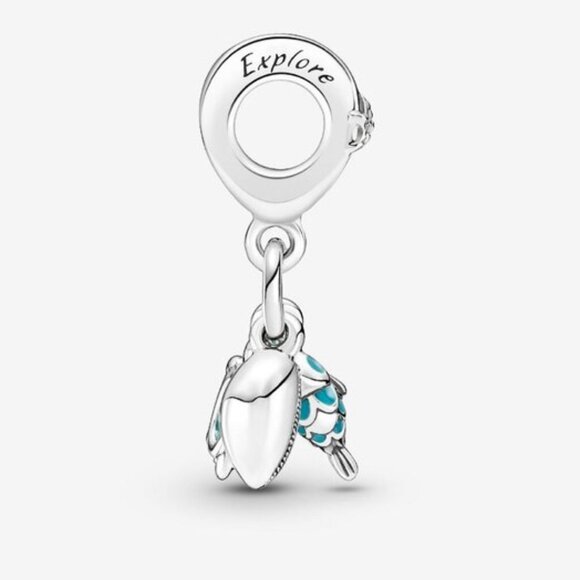 Pandora Fish, Sea Turtle & Conch Triple Dangle Charm - Picture 4 of 6